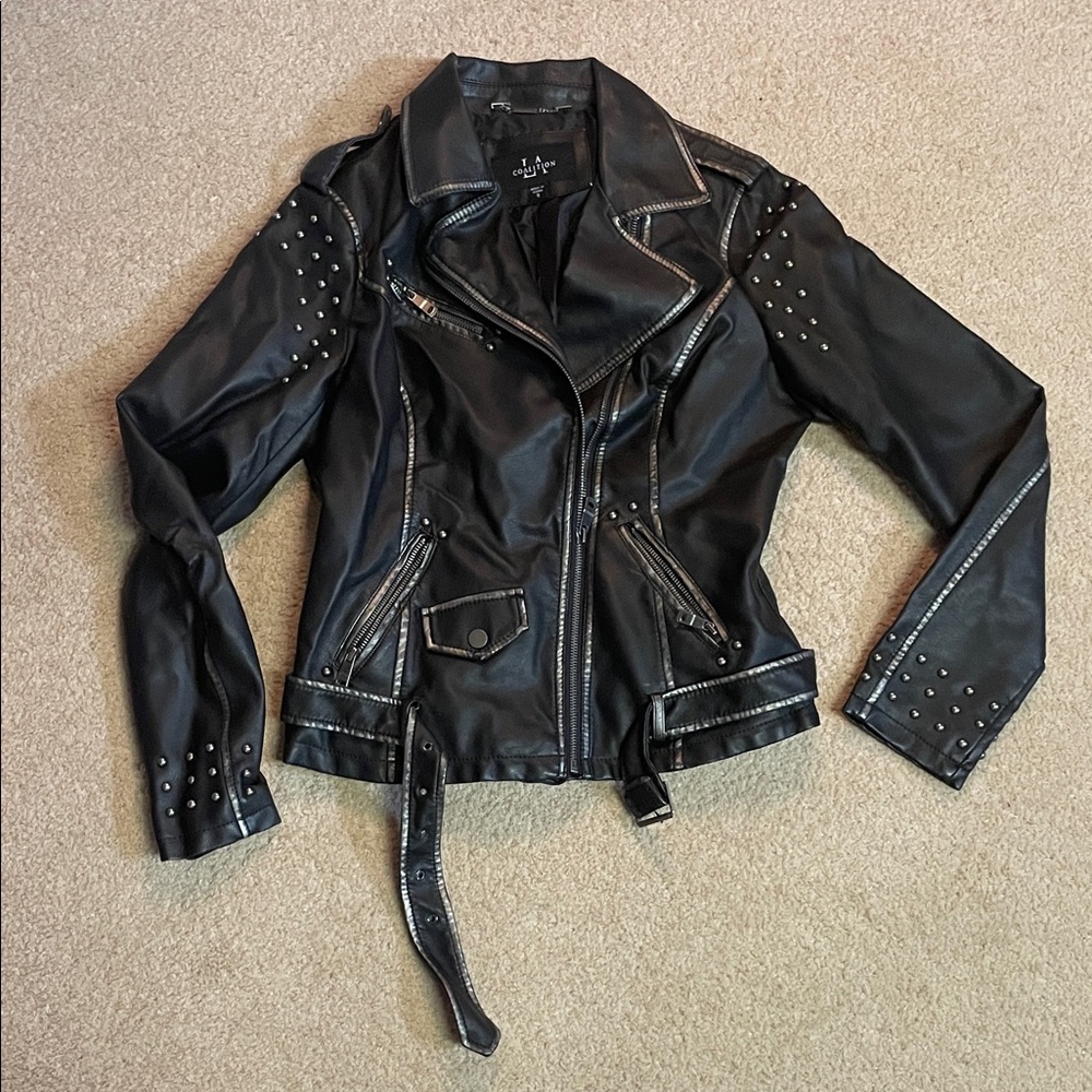 Edgy Black Studded Leather Jacket